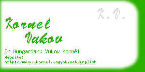 kornel vukov business card